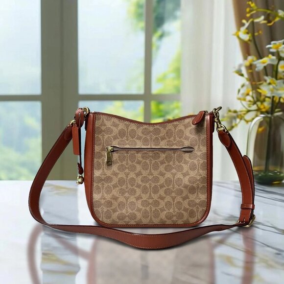 Coach Chaise Crossbody Bag In Signature Canvas C8487 - Tan Rust - Picture 2 of 10